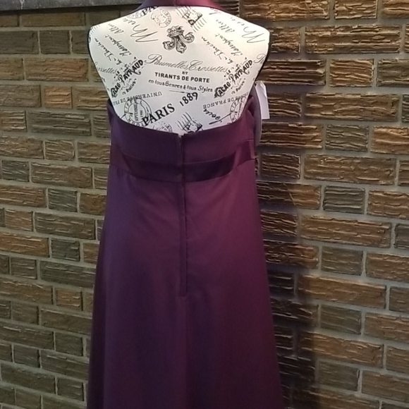 Sz 8 alfredo angelo Grape halter style bridesmaid - Picture 3 of 6